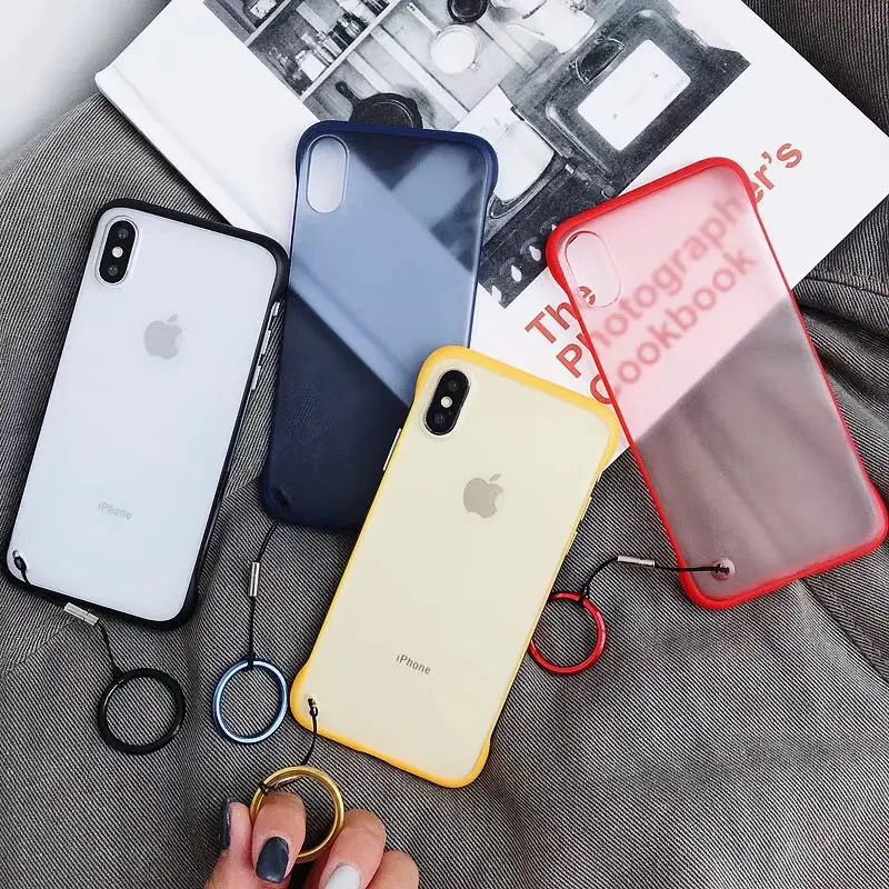 Borderless голая металлическая Сенсорное кольцо мобильного телефона чехол для iPhone 7 8 6