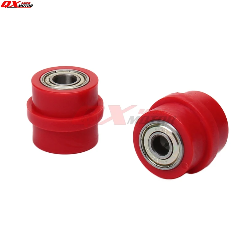 Chain roller tensioner bike pulley wheel slider guide for street enduro motorcycle motocross ATV CRF CR XR YZ WR 8mm 10mm motorcycle chain tensioner pulley