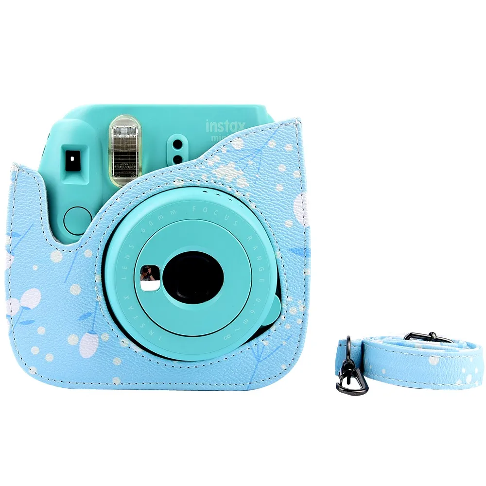 Fujifilm Instax Mini 8/Mini 8s Case - Pu Leather Instax Mini 8 Camera Case Bag - Instax Mini 8 Case with Shoulder Strap Pocket 