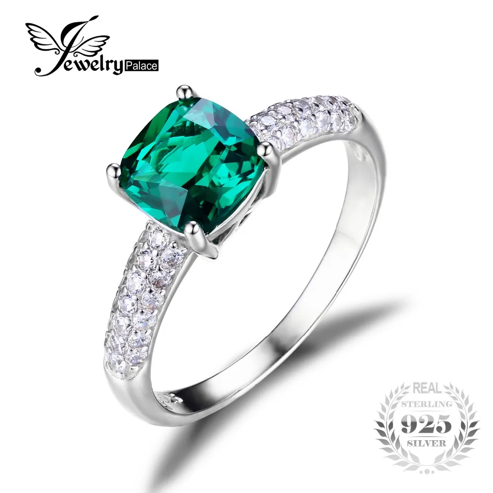 Prix pour JewelryPalace Coussin 1.8ct Vert Russe Nano Créé Émeraude Solitaire Bague de Fiançailles Pour Les Femmes 925 Bijoux En Argent Sterling Prix pour JewelryPalace Coussin 1.8ct Vert Russe Nano Créé Émeraude Solitaire Bague de Fiançailles Pour Les Femmes 925 Bijoux En Argent Sterling