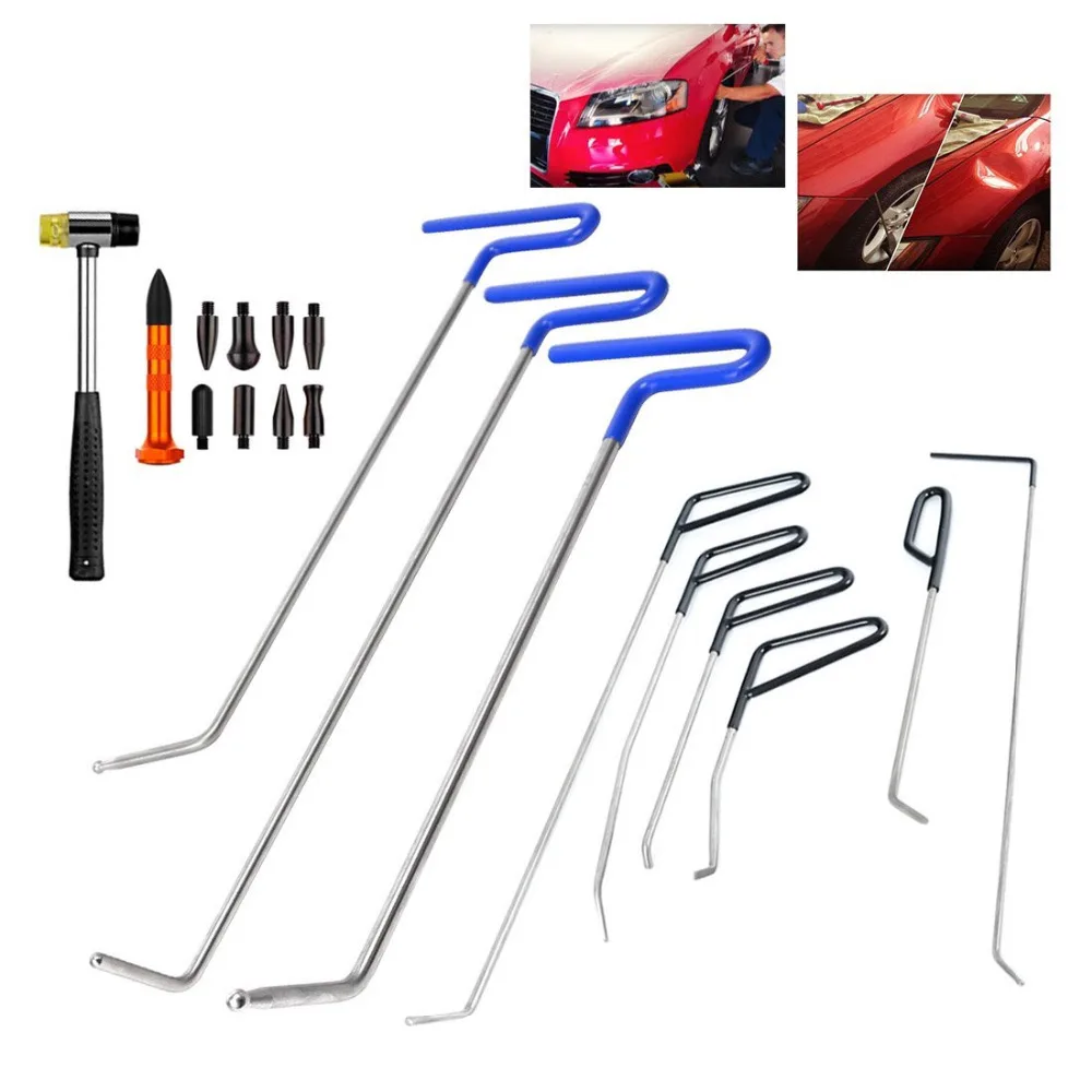 WHDZ PRD Rods Auto Body Dent Repair Hail Dent Removal Kit 9pcs Auto Car Remover Dent Puller