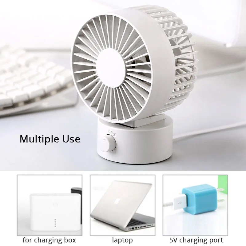 Mini Fan, Summer USB Fan, Creative Portable 2 Speed Computer PC Fan, Double Side Blades Blower, For Office Home Beach