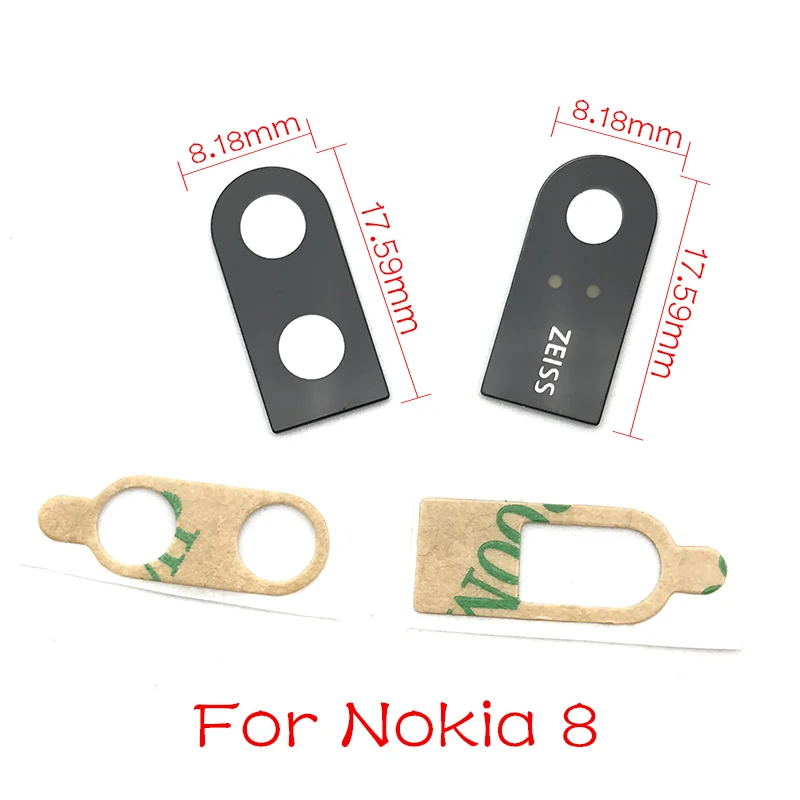 

Rear Back Camera Glass Lens Cover with Ahesive Sticker For Nokia 8