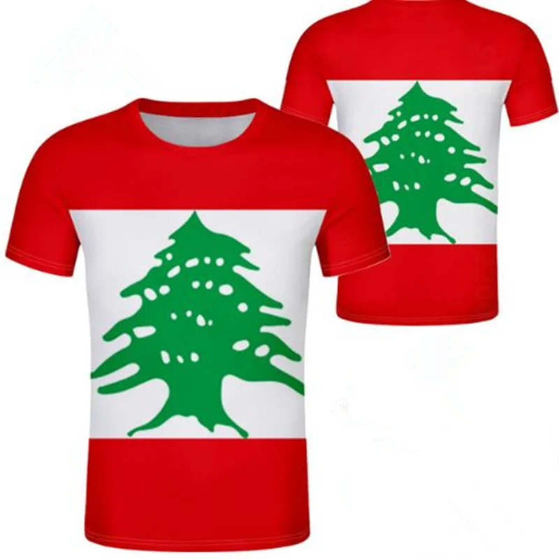 LEBANON/мужская Молодежная Футболка с цифрами на заказ lbn национальный флаг арабский