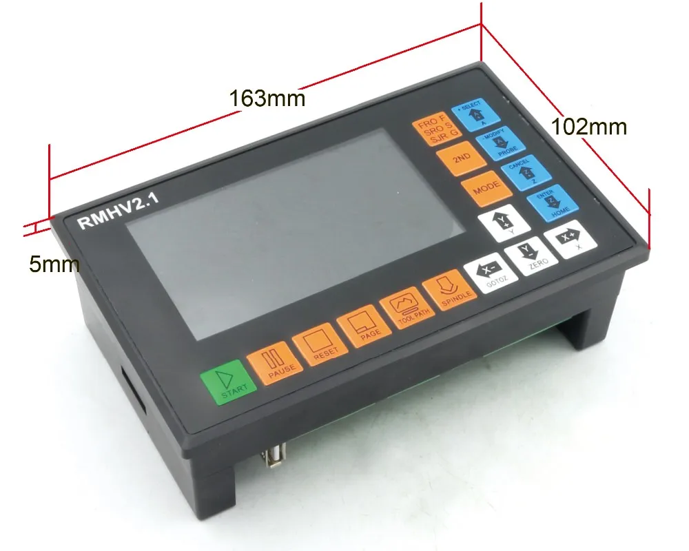 DE корабль 4 оси PLC контроллер 500 кГц off-line& Кулон Маховик& аварийная остановка для ЧПУ гравировальный станок шаговый двигатель