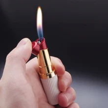 Creative Smoke Lipstick Lighter Butane ABS Cigarette Lighter Gas Lighters Smoking Accessories Gadgets For Men Gift
