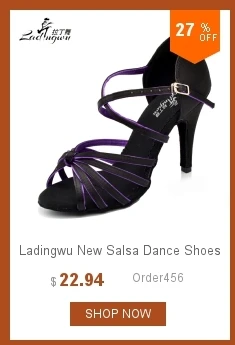 Ladingwu/женская танцевальная обувь светло-зеленого цвета для латинских танцев, женские атласные туфли на высоком каблуке для бальных танцев