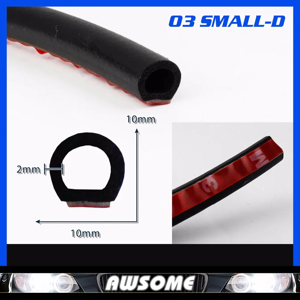 Car Styling Rubber Seal Strip Kit Edge Trim Pillar For Hood