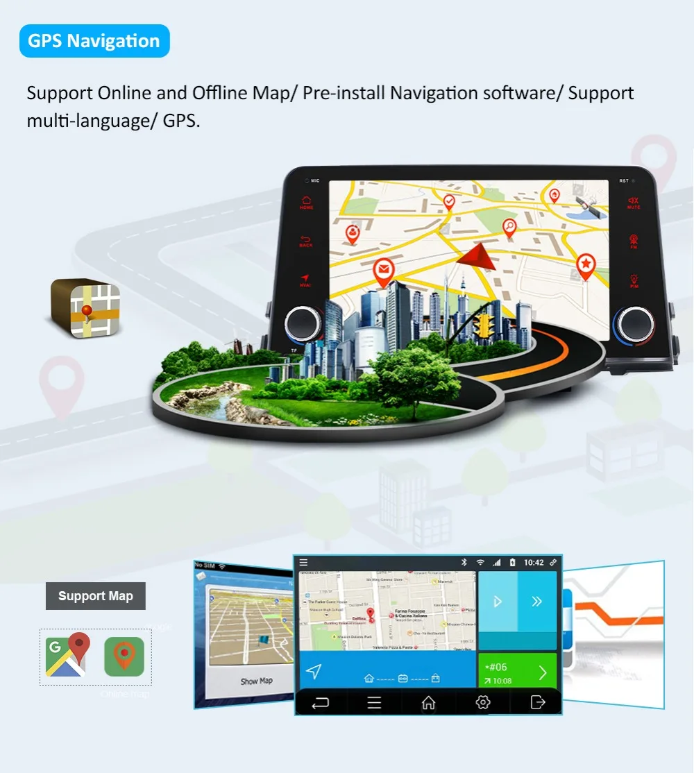 Cheap Octa core 1 din Android 9.0 Car DVD GPS Navigation Multimedia Player Car Stereo for KIA Morning/Picanto 2017 Radio Headunit SWC 15