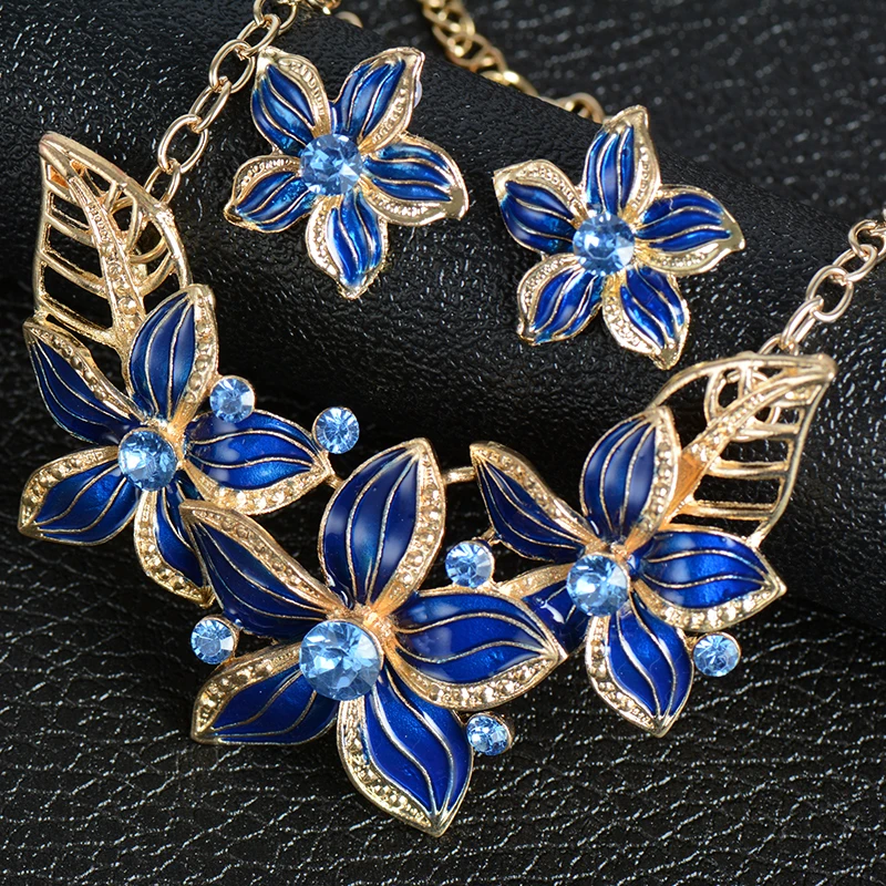 Женский комплект из колье и серёг с эмалью|jewelry monet|dress up wedding dollsdresses for special occasions |