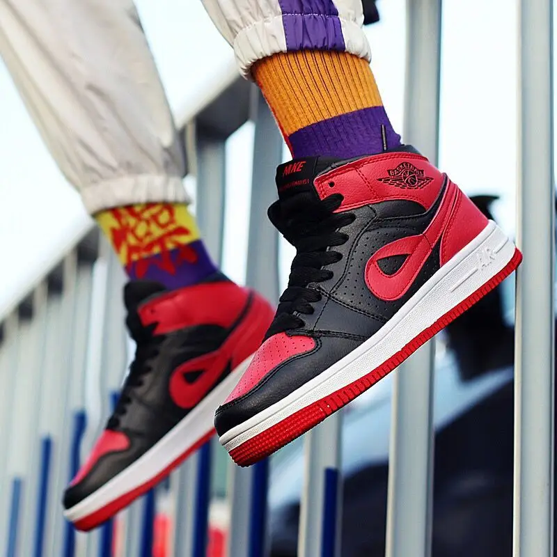 2018 New Arrival AJ1 Basketball Shoes For Men  Trendy Light Breathable Sneakers Damping Sports Shoes Athletic Mens Air Shoes