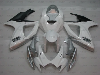 

GSX R 750 06 Fairing Kits GSXR750 2006 - 2007 K6 Silver White Plastic Fairings GSXR 750 07 Abs Fairing