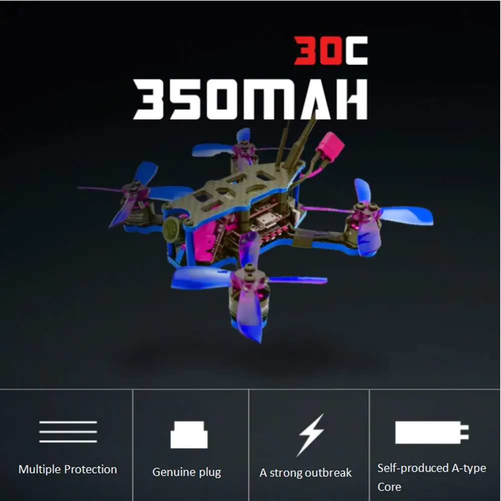 GAONENG 350MAH 1S 3,8 V/3 S 11,4 V 30C Lipo Батарея с XT30 разъем для US65 UK65 URUAV UR65 Mobula7 Snapper6/7/8 дрона с дистанционным управлением