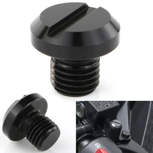 Peças da motocicleta-Mão Direita Rosca 1 par de Alumínio Da Motocicleta Espelho Buraco Plugs Para Honda Suzuki Kawasaki Ducati M10 * 1.25