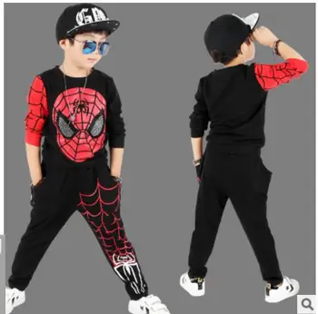 

Free Shipping 2019 Children's coat Spider-Man Set Boy Jacket Autumn Baby Long Sleeve Sets Boy Jacket Baby Clothes + pants 11