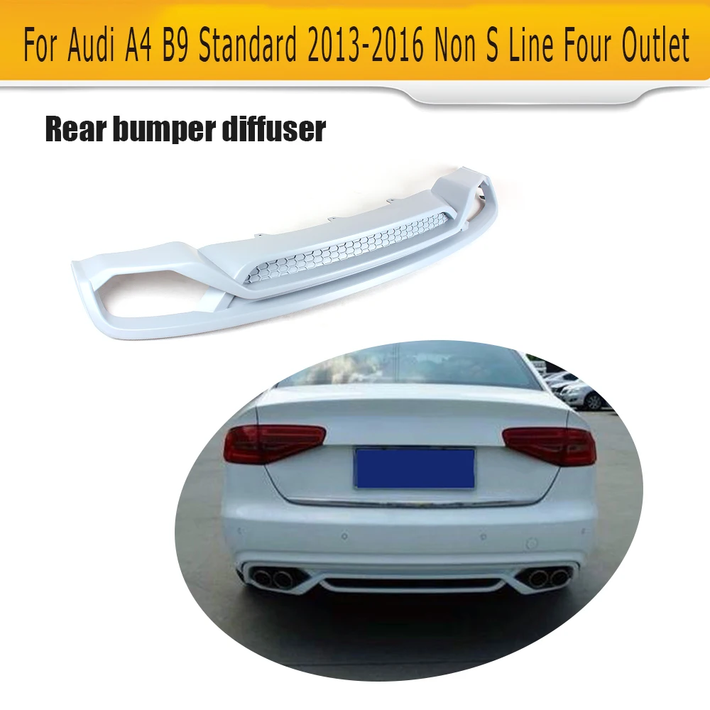  Car Rear Bumper Diffuser Auto Car Rear Lip Spoiler for Audi A4 B9 Standard Sedan 4 Door 13-16 Non S