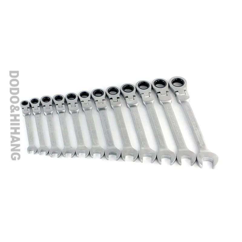 12pcs Set 8-19 MM Adjustable Wrench Ratchet Spanner Set 5