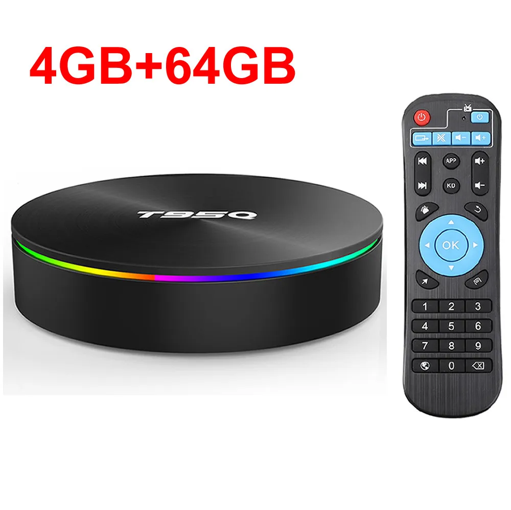 T95Q Android 9,0 Smart tv BOX Amlogic S905X2 Четырехъядерный 4 ГБ ОЗУ 64 Гб ПЗУ BT4.1 USB3.0 2,4G/5G двойной wifi 3D 4 K HDR телеприставка - Цвет: 4GB 64GB