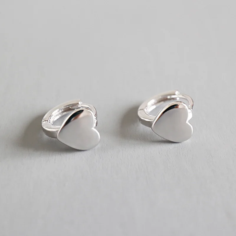 

WTLTC 925 Sterling Sliver Heart Hoops Earrings For Women Small Love Cartilage Hoops Earrings Tiny Ear Clip Earrings Gift For Her