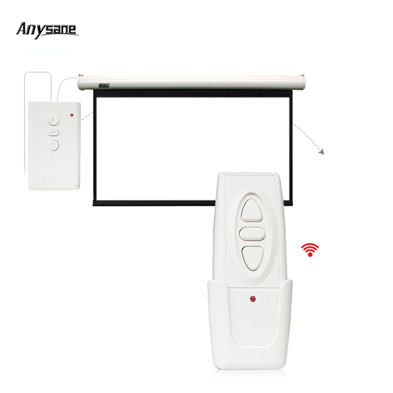

Universal shutter remote control controller Manual dual control for proyector screen 433mhz rf remote for projection screen New