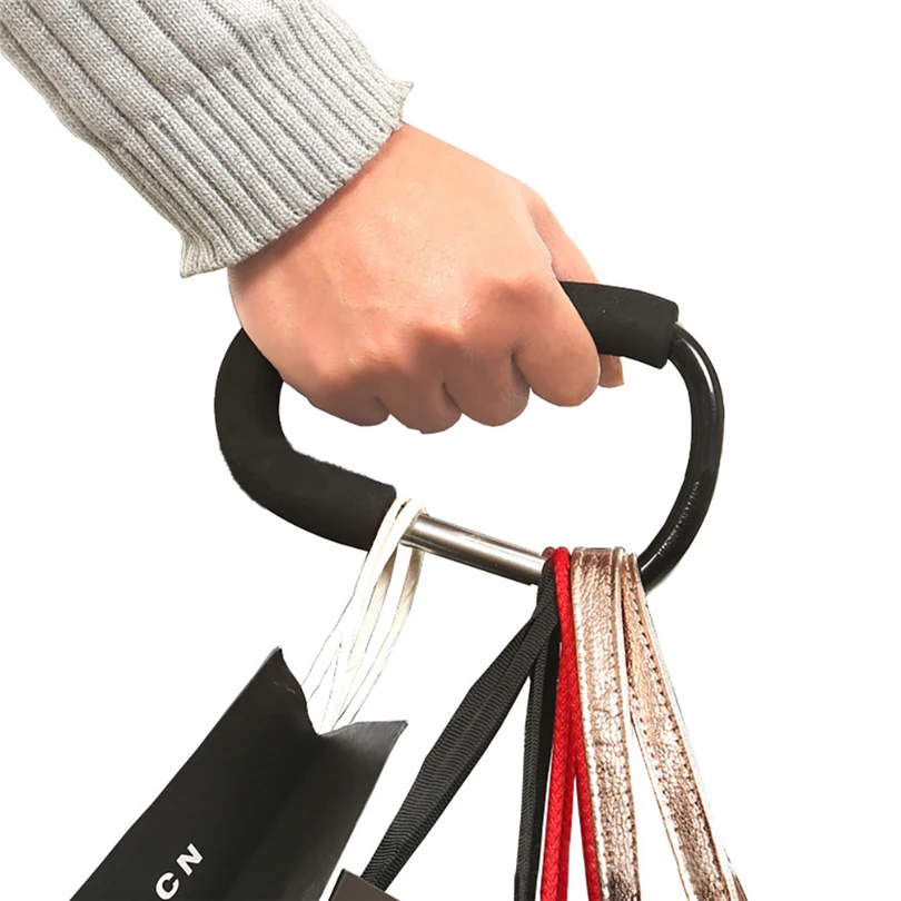 

Practical Black Aluminum Baby Carriage Hook Hooks Shopping Cart Accessories Bag Hook Carabiner A30