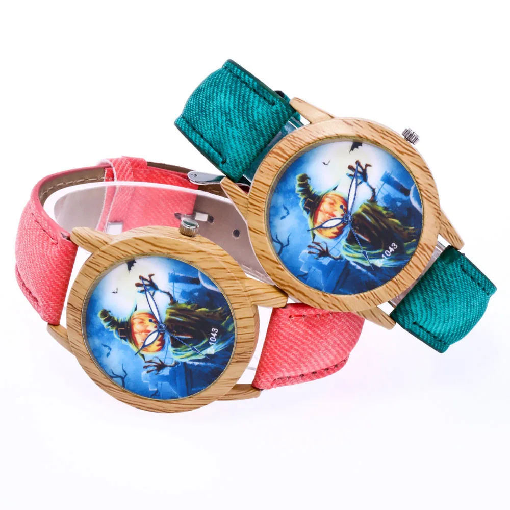 

Couple Watches Fashion 2018 New Horror Halloween & Casual Timber Watch Wooden Analog Quartz Bracelet Wrist Watches Dropshipping