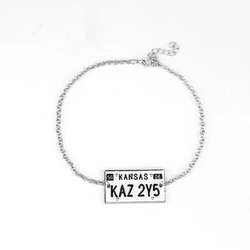 

MOCHUN KAZ 2Y5 Bracelet Movie Jewelry Supernatural Sam Dean Winchester Metallicar Plate Bracelets -25
