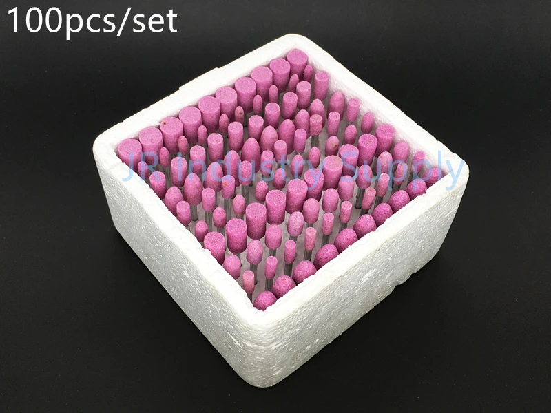 

Jrealmer 100pcs/box Assorted Ceramic Mounted Point Grinding Stone