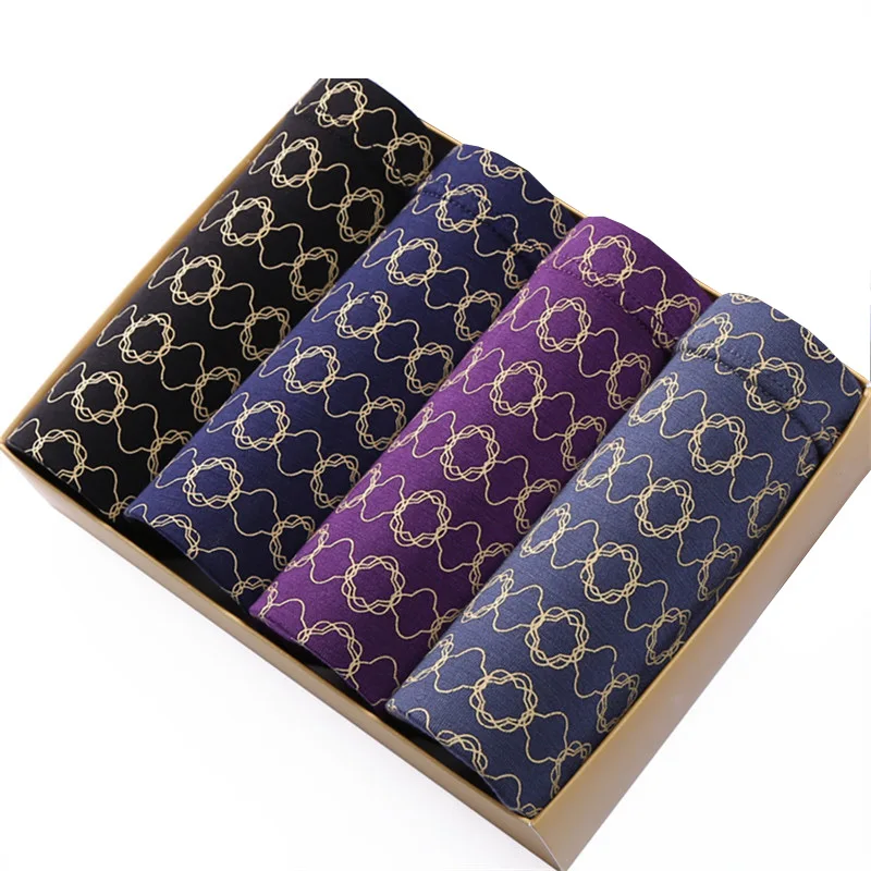 Koop Ondergoed Mannen 4 stks partij Mode Sexy Cueca Boxer Mannen Ondergoed Populaire Merk Mens Boxers Onderbroek Mannelijke Slipje Shorts