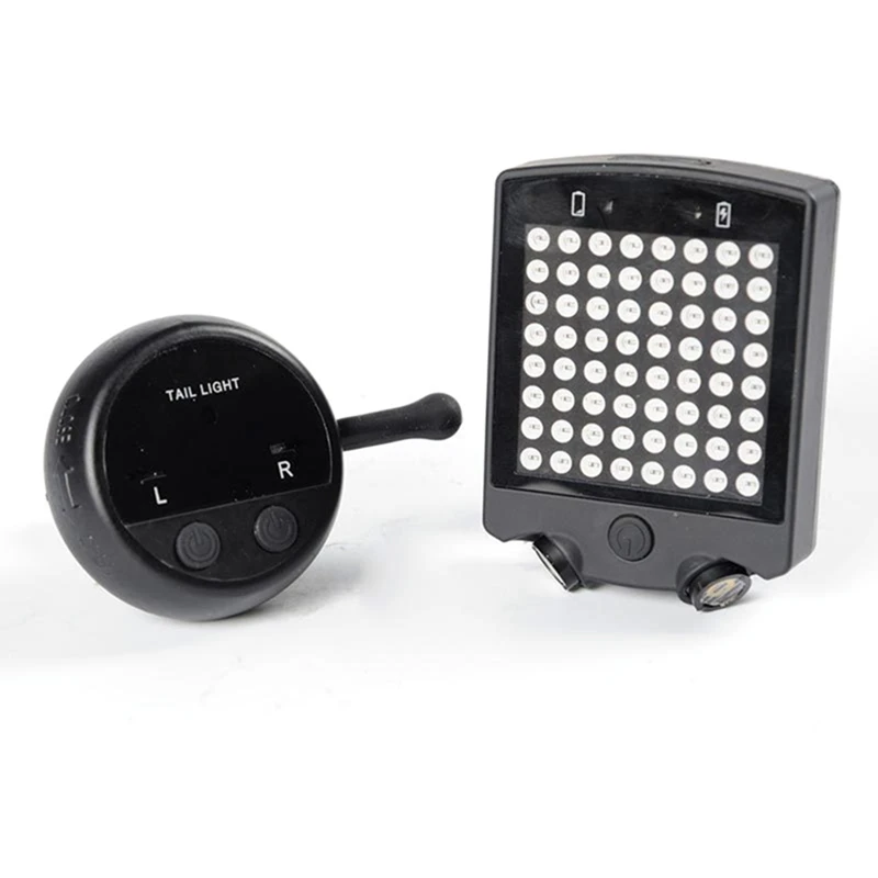 Clearance Bike Wireless Remote 64 LED Bicycle Rear Taillight USB Rechargeable Bike Cycling Safety Warning Turn Signals Light Bike Lamp New 2