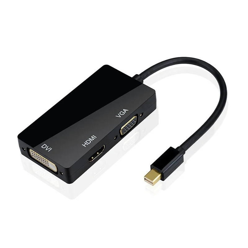 Mini Display Port DP to DVI HDMI VGA Adapter 3 in 1 Thunderbolt Multi-Function Converter Cable Full HD 1080p for Apple MacBook  iMac Mac Mini (7)