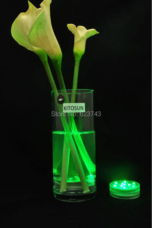 50 шт. нескольких цветов Пульт дистанционного управления погружные светодиодные водонепроницаемые, вазы База свет, красочный подводный светодиодный свет беспроводной