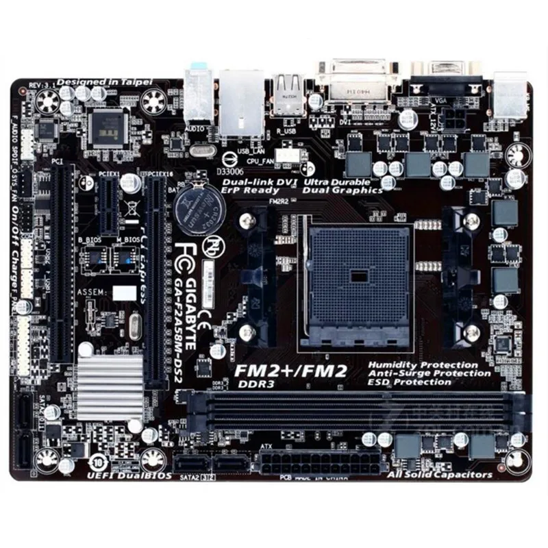 FM2+ A58 For Gigabyte GA-F2A58M-DS2 Original Used Desktop Motherboard F2A58M-DS2 DDR3 | Компьютеры и офис
