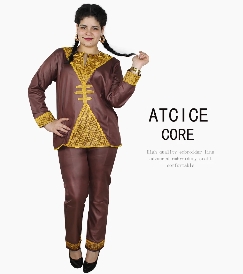 african outfits free shipping african clothing for women new design fashion dashiki shirt with pants african traditional clothing