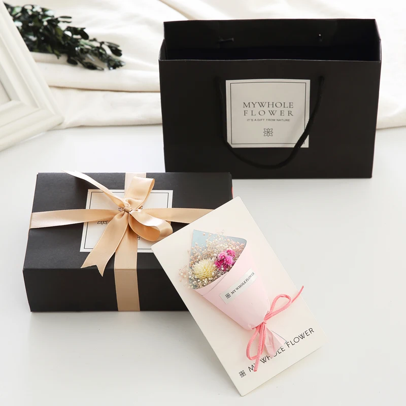 

Handmade Invitation Flower Greeting Exquisite Gift Box Of Eternal Flowers Employee Thank You Card Love Wedding Best Wish Card