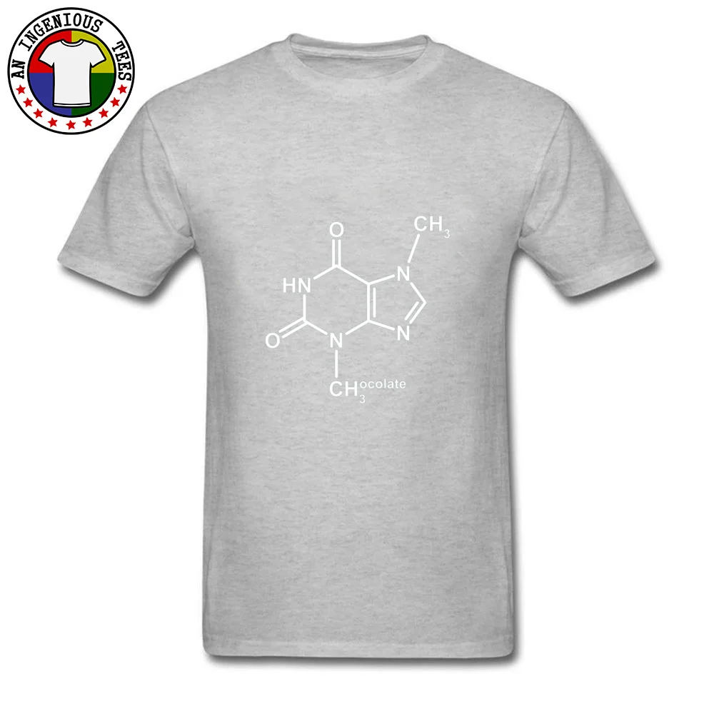 Normal Theobromine Molecule Chocolate 13035 T Shirts for Male Fitted ostern Day Crew Neck 100% Cotton T Shirts Top T-shirts Theobromine Molecule Chocolate 13035 grey