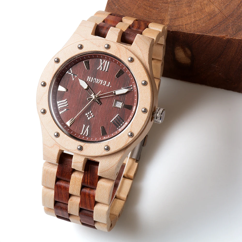 BEWELL WOODEN WATCH