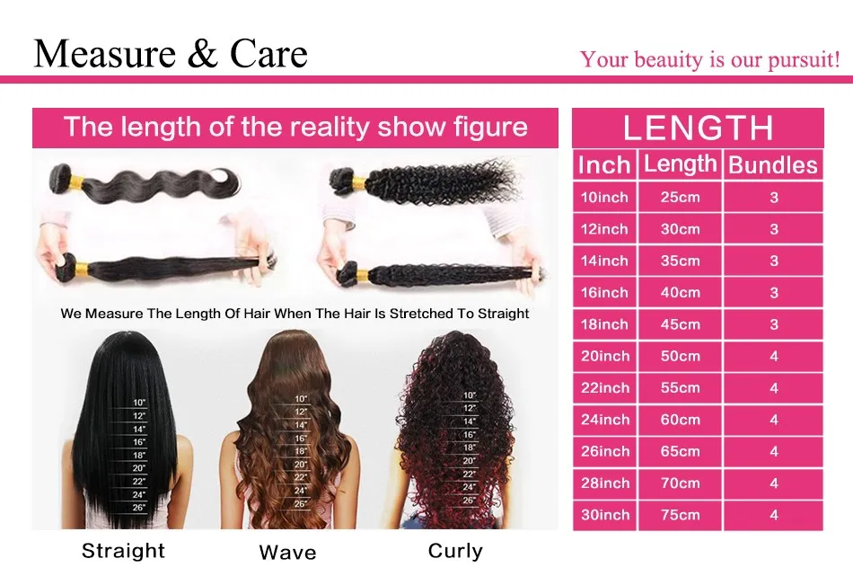 3Bundles de Cabelo Humano Com Fechamento Tecer