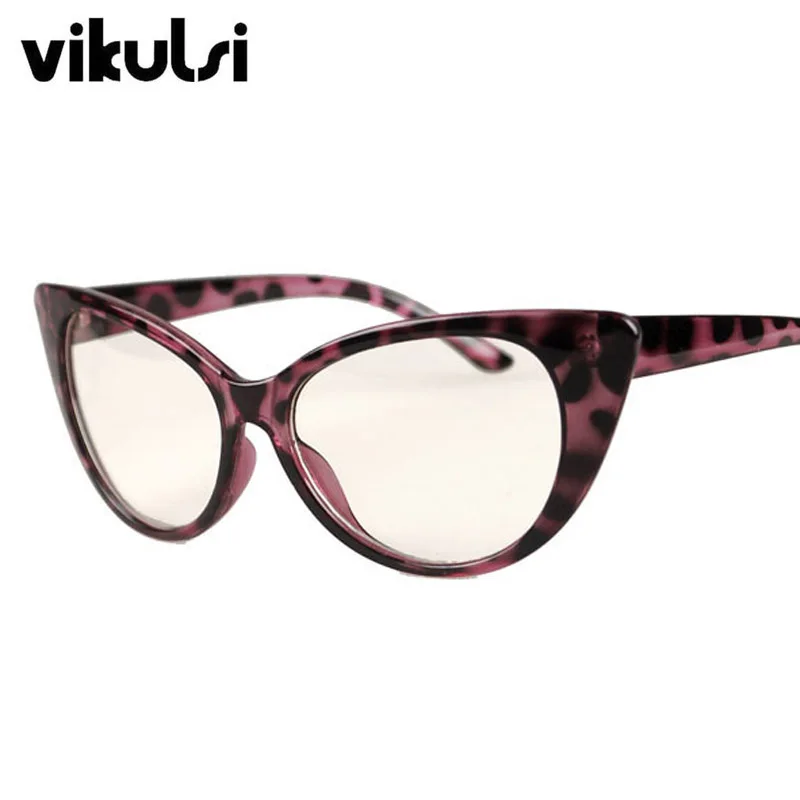 Новые сексуальные оптические очки кошачий глаз, женские прозрачные очки, брендовые дизайнерские винтажные прозрачные очки, оптическая оправа oculos - Цвет оправы: D23 purple leopard