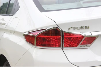 

For Honda City 2014 2015 2016 ABS Chrome plastic Front Head Light & Rear Tail Light Frame Cover Trim 6pcs car accessories