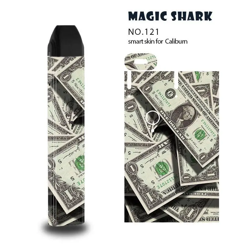 Magic Shark Военная, Армейская, камуфляжная, Money Dollar, не выцветает, чехол, наклейка, пленка, пленка для кожи Uwell caliborn 116-125 - Цвет: 121