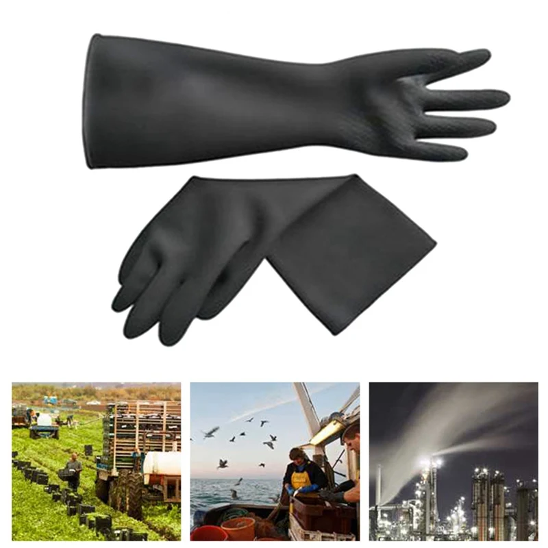 

Long Rubber Gloves 60CM Acid Oil Thickened Latex Glove Large Size Work Gloves Free Shipping