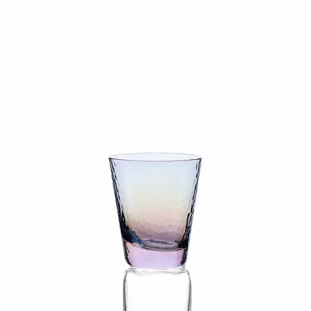 Золотой обод красочные креп стекло чашки молоток глаз узор бытовой чашка для воды сока напиток вечерние партия DIY Декор Бар бутылочная пробка - Цвет: Colorful