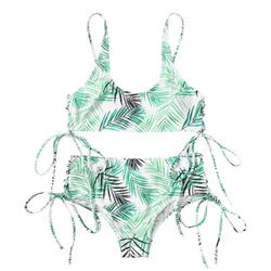 2019 Sexy Women Push Up Bra Beach Swimsuit High Waist Plant Printing Summer New Swimwear Bikini Split Body Bandage Bra Sets 2019 Sexy Women Push Up Bra Beach Swimsuit High Waist Plant Printing Summer New Swimwear Bikini Split Body Bandage Bra Sets