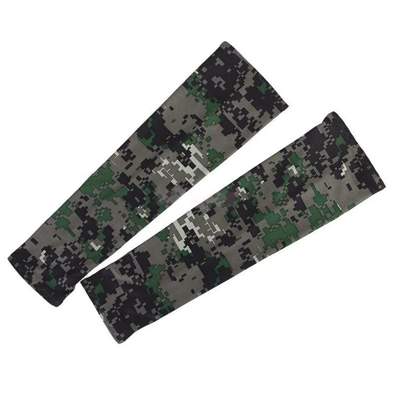 

1 Pair Camouflage Arm Warmer Sun Cycling Biking Anti-UV Cooling Arm Sleeves Protection Cover Golf Hiking Camping Sport Arm Warm
