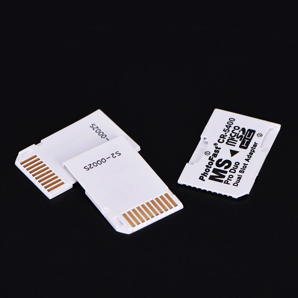 

2 Slot Super Speed Card Reader Micro SD TF to Memory Stick MS Pro Adapter White Duo for Camera PSP