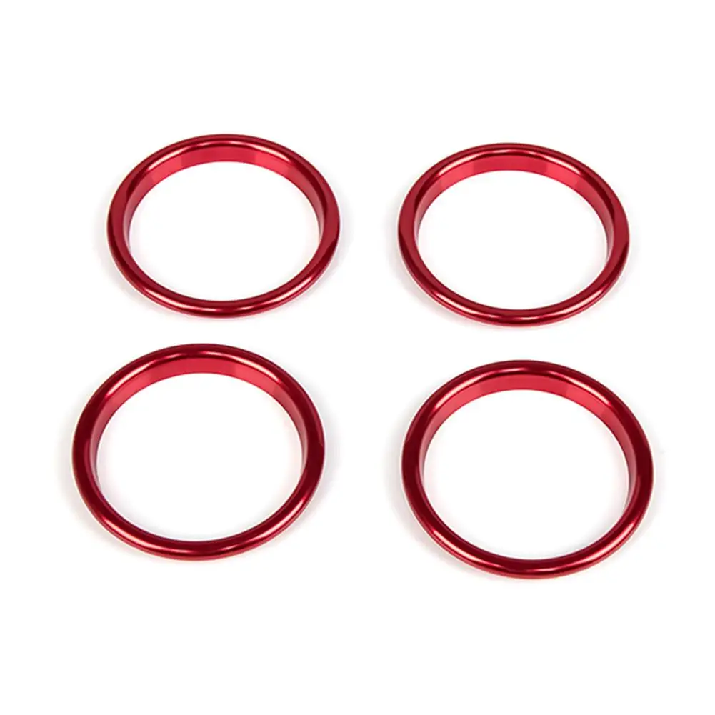 4 piezas de aire acondicionado de salida de aire anillos brillantes coche decorativo anillos Interior decoración brillante tira para Audi A3