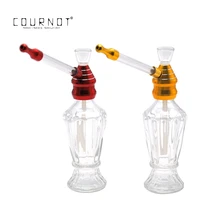 COURNOT кальян стеклянный кальян курительная труба водопровод 192 мм алюминиевые металлические табачные трубы с длинной стеклянной ручкой металлическая горловина фильтр