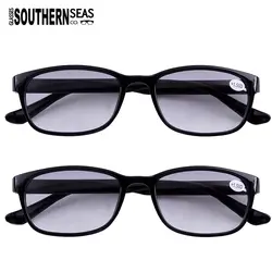 2x тонированные бифокальные очки для чтения повседневной Применение солнце читателей очки мужские женские Офис очки + 1,0 до + 4,0 чёрный;