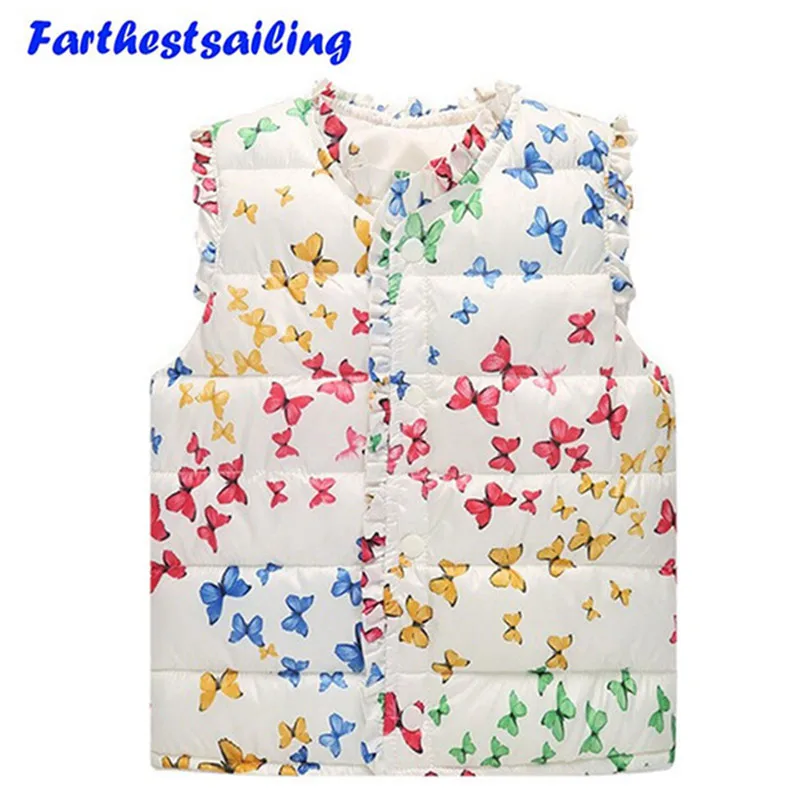 

Autumn&Winter Children's Girls Jackets Cotton Warm Kids Vest for Girl Waistcoat Children Outerwear Clothing Kids Down Coat Vest